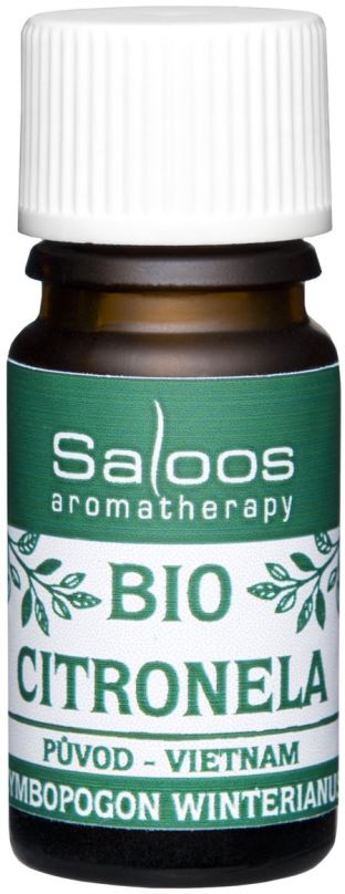 Esenciální olej Saloos 100% BIO přírodní esenciální olej Citronela 5 ml