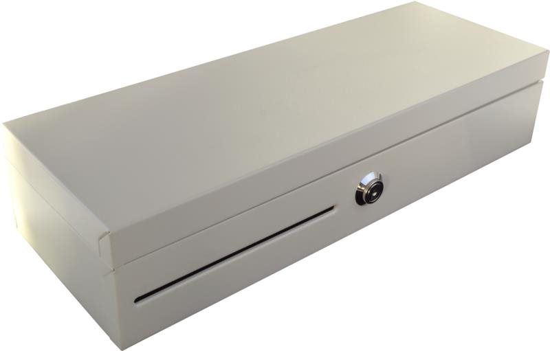 Pokladní zásuvka Virtuos Flip-top FT-460C2 - s kabelem, se zamykacím krytem, bílá