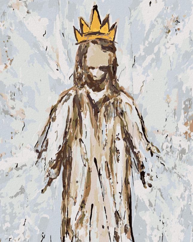 Malování podle čísel Ježíš (Haley Bush), 40x50 cm, bez rámu a bez vypnutí plátna