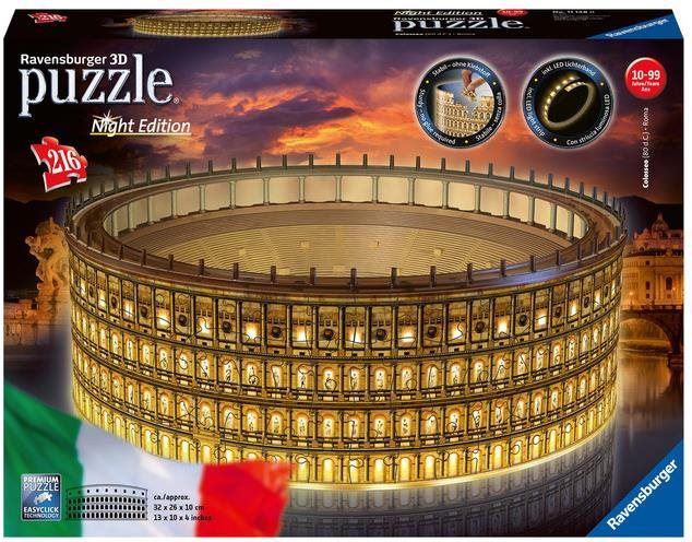 3D puzzle Ravensburger 3D 111480 Koloseum (Noční edice)