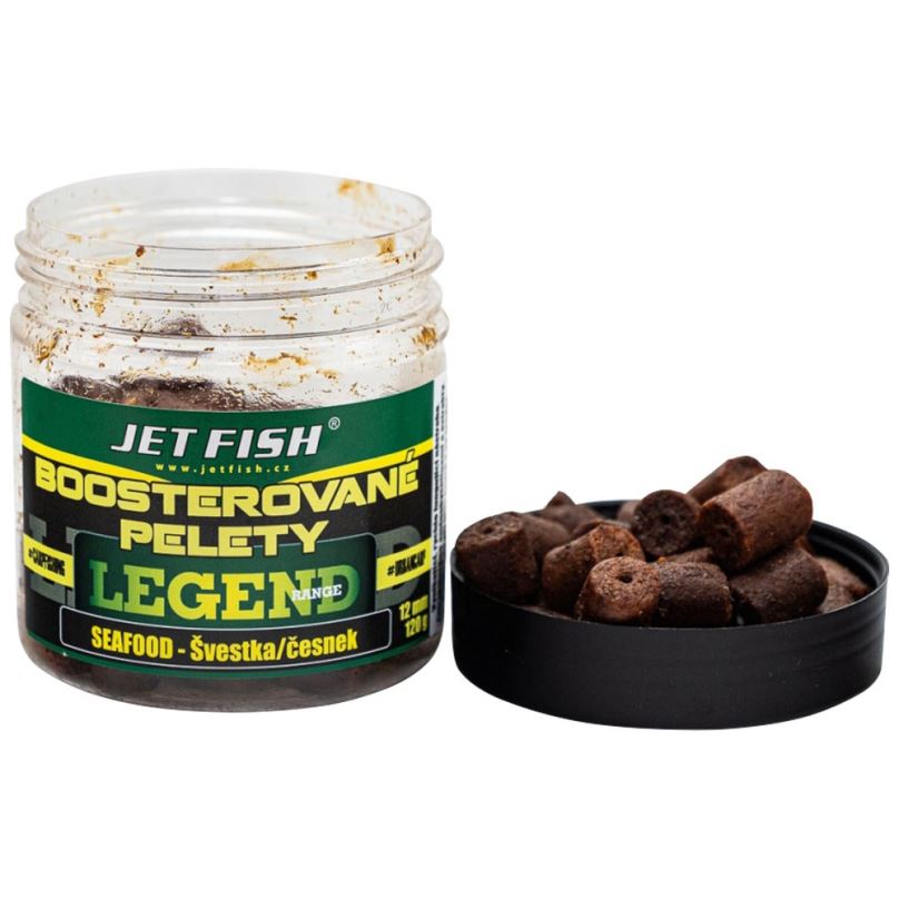 Jet Fish Boosterované pelety Legend Seafood + Švestka/Česnek 250ml 12mm