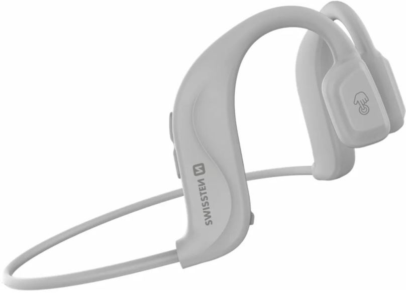 Bezdrátová sluchátka Swissten Bone Conduction Bluetooth bílá