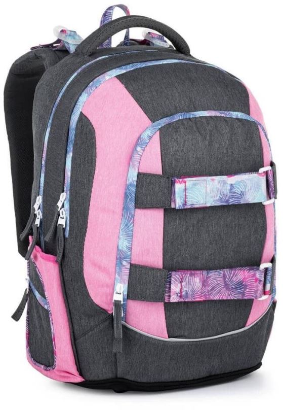 Školní batoh BAGMASTER FLICK 22 A studentský batoh - růžový