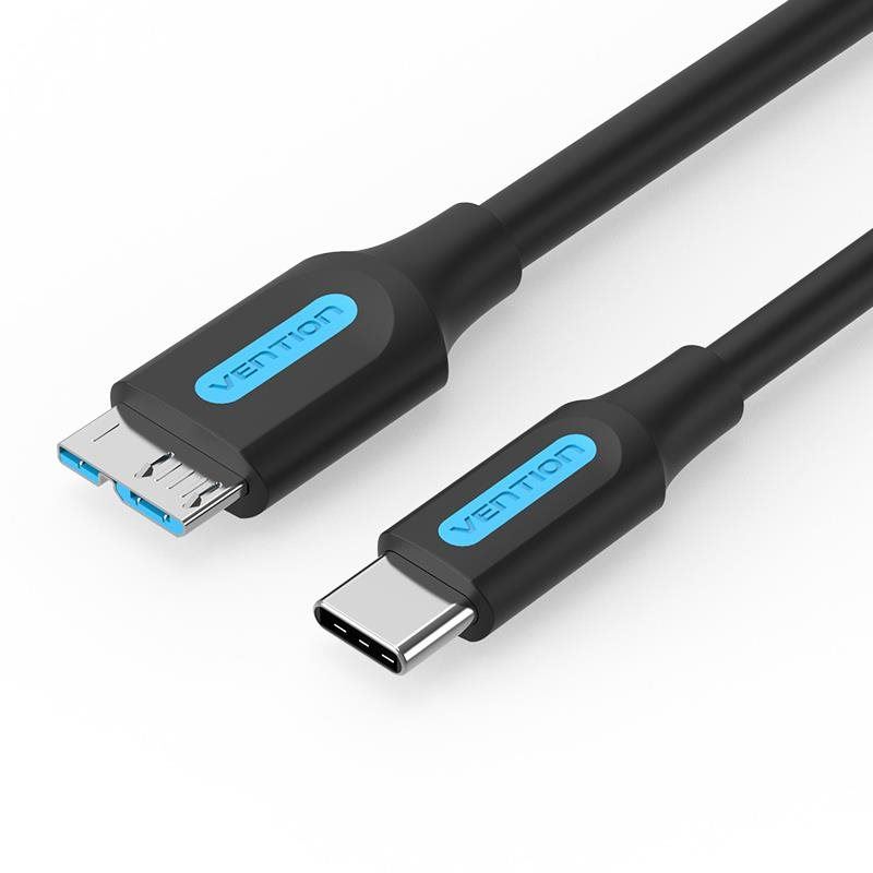 Datový kabel Vention USB-C to Micro USB-B 3.0 2A Cable 1m Black