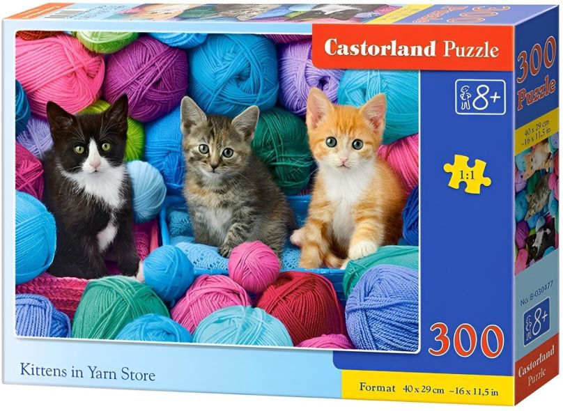 Puzzle CASTORLAND Puzzle Kočičky a klubíčka 300 dílků