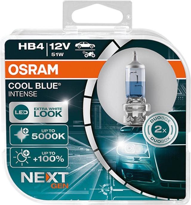 Autožárovka OSRAM HB4 Cool Blue Intense Next Generation, 12V, 51W, P22d, Duobox