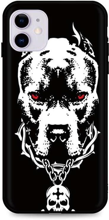 Kryt na mobil TopQ iPhone 11 silikon Fighting Dog 48884