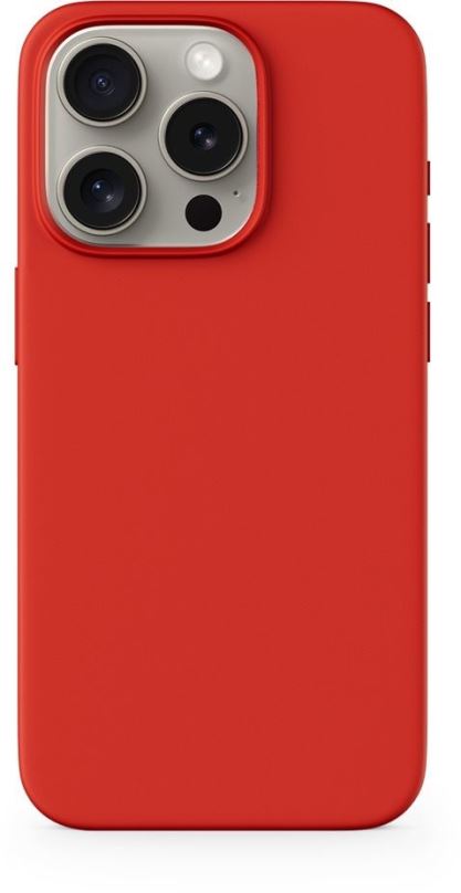 Kryt na mobil Epico Mag+ silikonový kryt pro iPhone 15 Pro s podporou MagSafe - tmavě červený