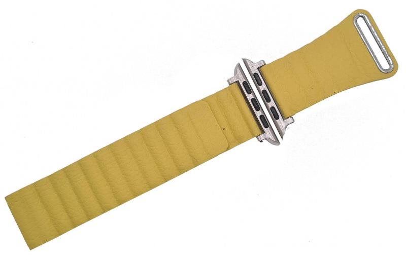 Řemínek Drakero Kožený Elegance pro Apple Watch 38mm / 40mm / 41mm žlutý