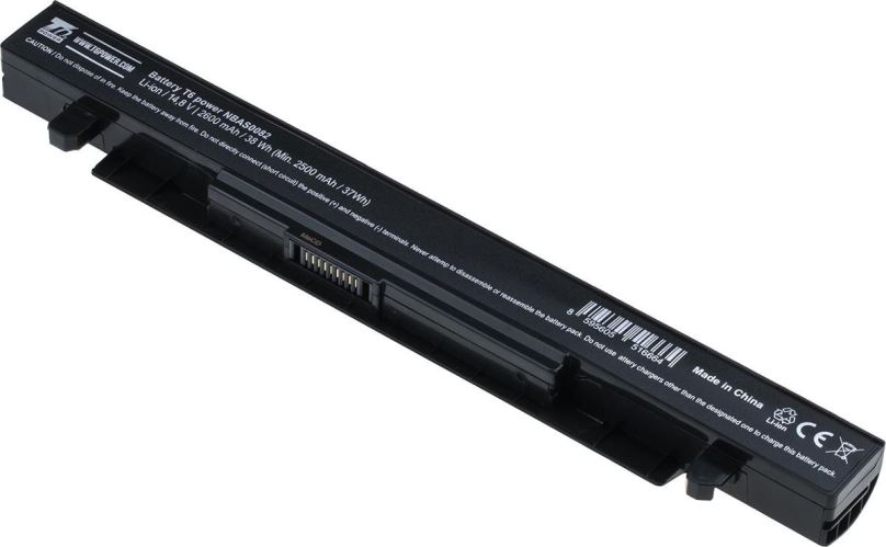 Baterie do notebooku T6 Power pro Asus R510JD, Li-Ion, 14,8 V, 2600 mAh (38 Wh), černá