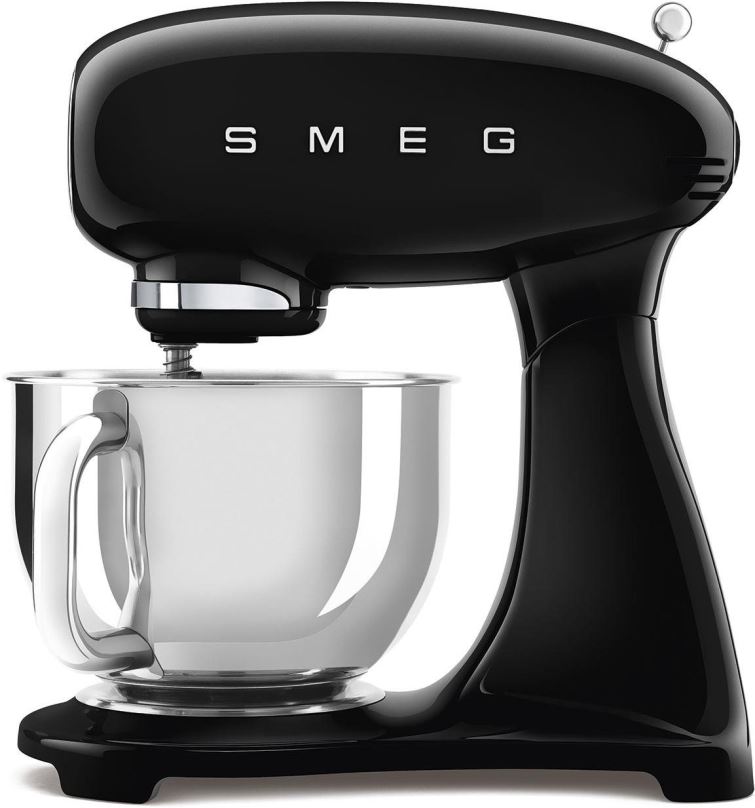 Kuchyňský robot SMEG 50's Retro Style 4,8 l černý, s nerezovou miskou