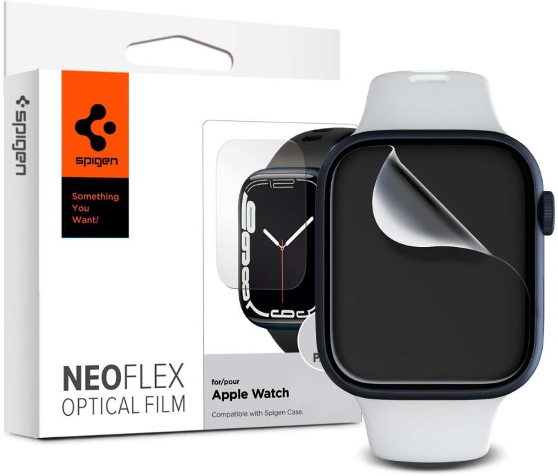 Ochranná fólie Spigen Film Neo Flex 3 Pack Apple Watch 7 45mm