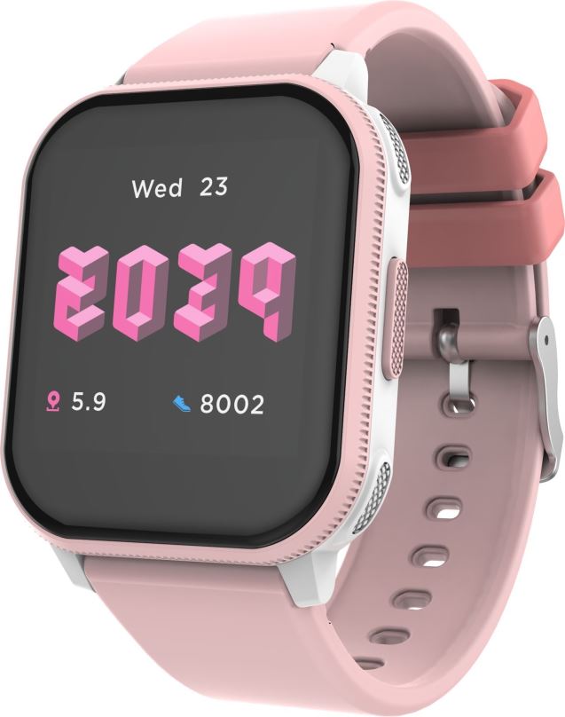 Chytré hodinky WowME Kids Play Pink/White
