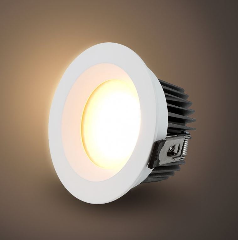 Podhledové stmívatelné LED bodové svítidlo MINALOX DOWNLIGHT 12W 24V, DUALWHITE 1800K + 4500K, čiré sklo