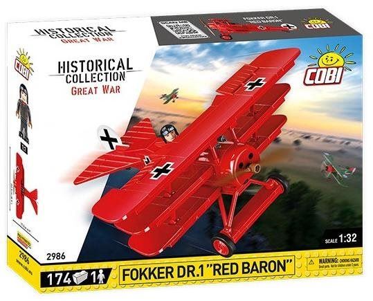 Stavebnice Cobi 2986 Fokker Dr. I Red Baron