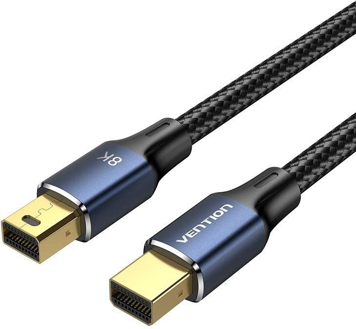 Video kabel Vention Cotton Braided Mini DP Male to Male 8K HD Cable 1.5m Blue Aluminum Alloy Type