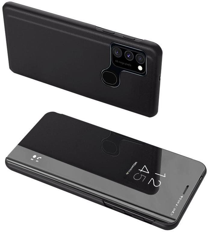 Pouzdro na mobil Clear View knížkové pouzdro na Samsung Galaxy A12 / M12, černé