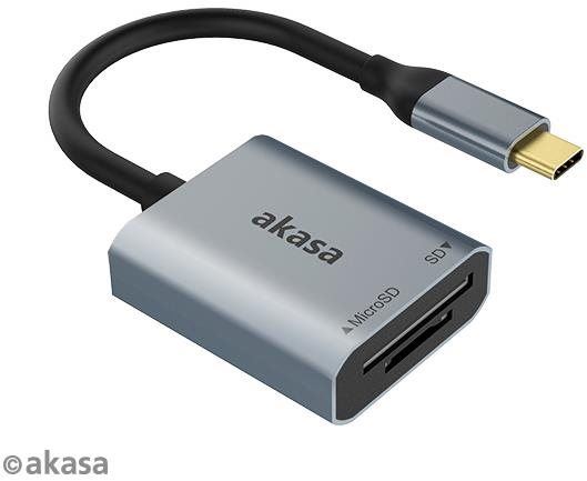 Čtečka karet AKASA SD a microSD USB C čtečka karet / AK-CR-10BK