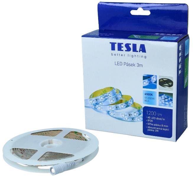 LED pásek Tesla LED pásek, 60LED/ m, délka 3 m + 1,5 m, 8 mm, 6500 K, SMD2835, IP20
