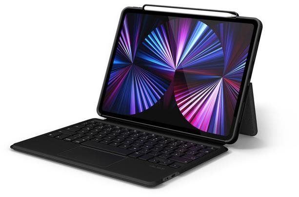 Pouzdro na tablet Epico Keyboard Case iPad Pro 12,9" (2021) - ČEŠTINA/černá