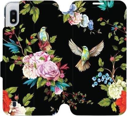 Kryt na mobil Flipové pouzdro na mobil Samsung Galaxy A10 - VD09S Ptáčci a květy