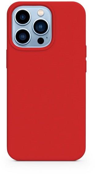Kryt na mobil Epico Silikonový kryt na iPhone 13 s podporou uchycení MagSafe - červený
