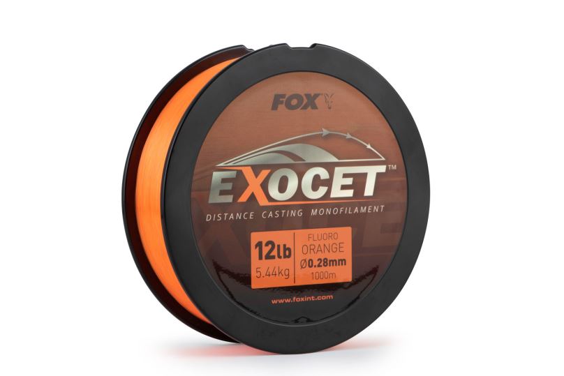 FOX Vlasec Exocet Fluoro Orange Mono 1000m 0,26mm 10lb 4,9kg