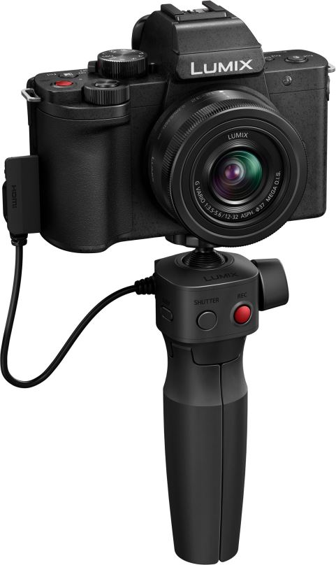 Digitální fotoaparát Panasonic Lumix G100D + Lumix G Vario 12-32 mm f/3,5-5,6 ASPH. Mega O.I.S. + stativ DMW-SHGR2