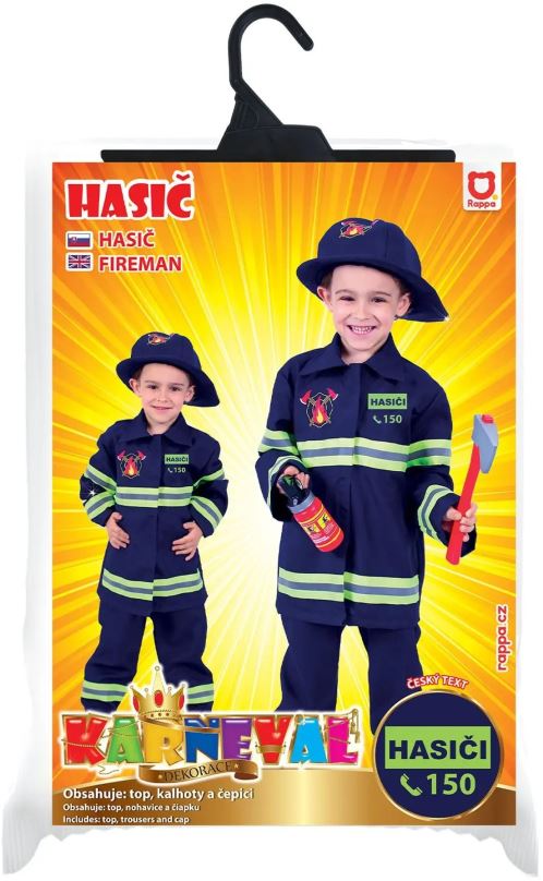 Kostým Dětský kostým hasič s českým potiskem M