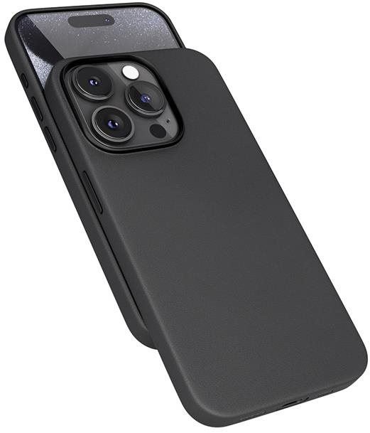Kryt na mobil Epico Mag+ kožený kryt iPhone 15 Pro - černý