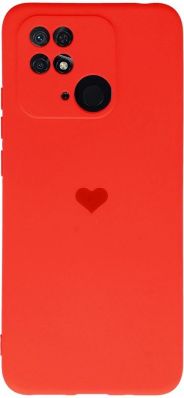 Kryt na mobil Vennus Valentýnské pouzdro Heart pro Xiaomi Redmi 10C - červené