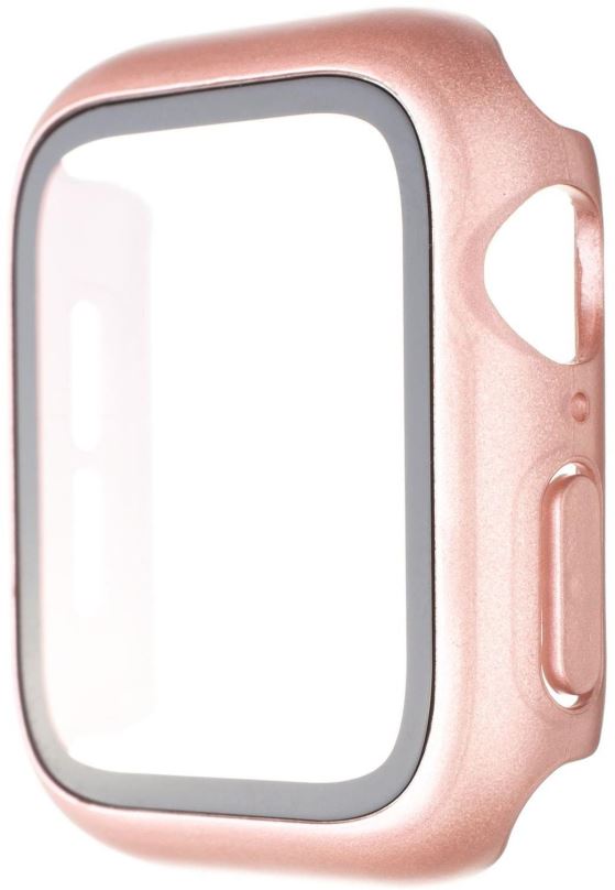 Ochranný kryt na hodinky FIXED Pure+ s temperovaným sklem pro Apple Watch 41mm růžové