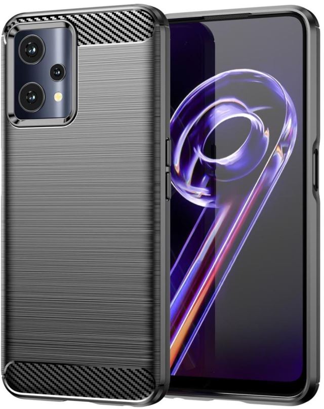 Kryt na mobil Carbon Case Flexible silikonový kryt na Realme 9 Pro, černý