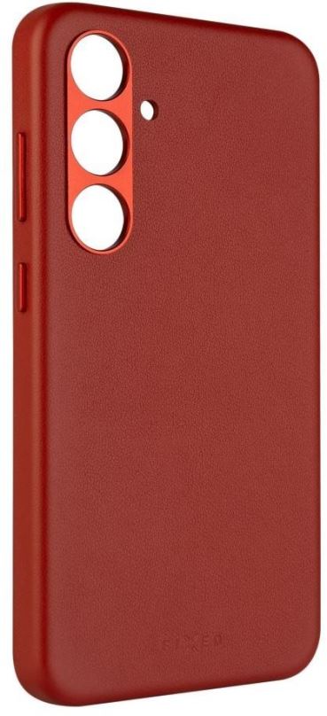 Kryt na mobil FIXED MagLeather s podporou MagSafe pro Samsung Galaxy S24 červený