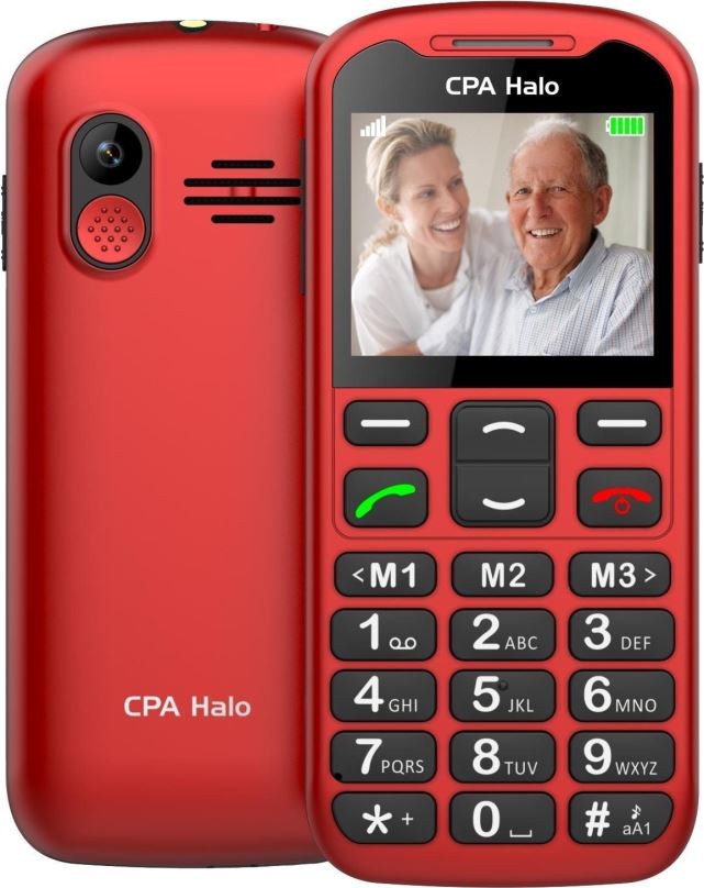 Mobilní telefon CPA Halo 19 Senior červená