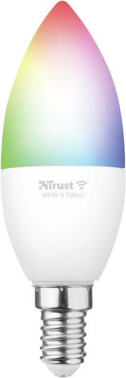 LED žárovka Trust Smart WiFi LED RGB&white ambience Candle E14 - barevná