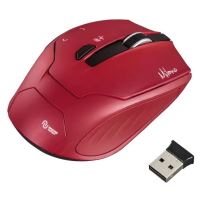 Myš Hama Milano červená, bezdrátová, optická, 2400DPI, senzor s blue wave, nano USB přijímač