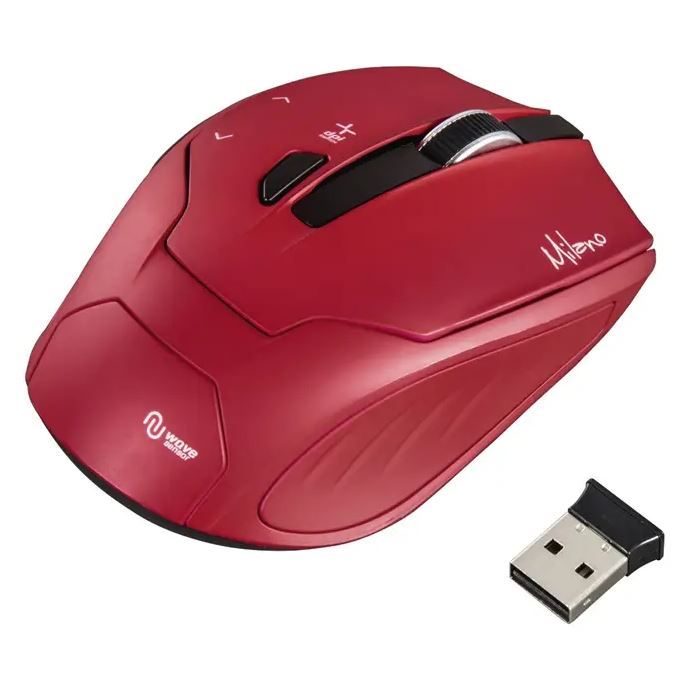 Myš Hama Milano, bezdrátová, optická, 2400DPI, senzor s blue wave, nano USB přijímač