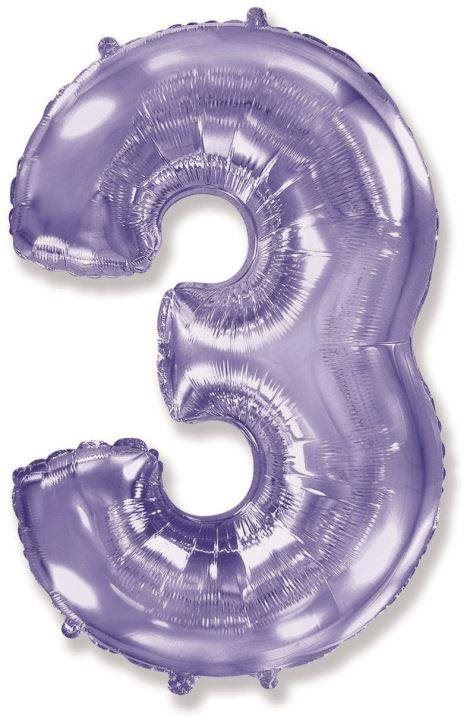 Nafukovací balonek Balón foliový číslice fialová - lila 102 cm - 3