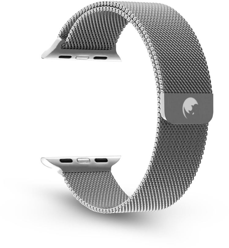 Řemínek RhinoTech pro Apple Watch 38/40/41mm milánský tah stříbrný