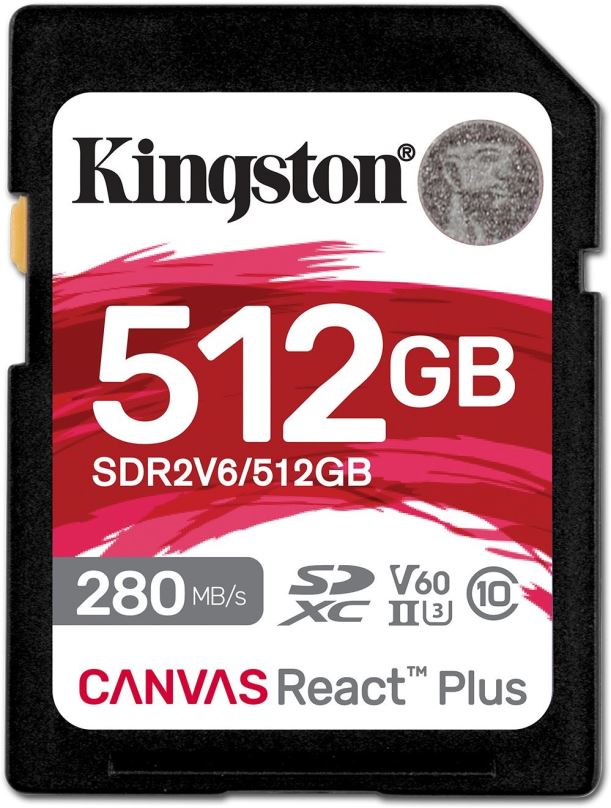 Paměťová karta Kingston SDXC 512GB Canvas React Plus V60