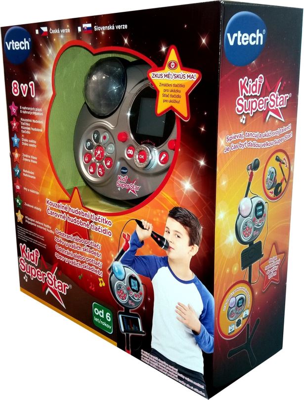 Dětský mikrofon Kidi Super Star SK - čierná SK verze