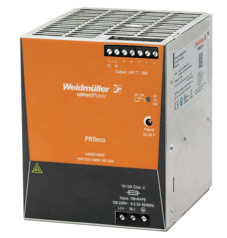 Elektrické napájení Weidmüller PRO ECO 480W 24V 20A