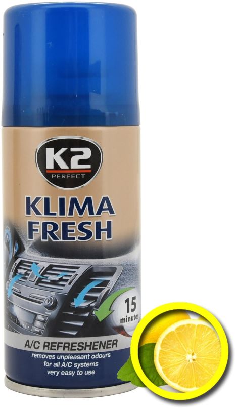 Čistič klimatizace K2 Osvěžovač KLIMA FRESH 150 ml LEMON