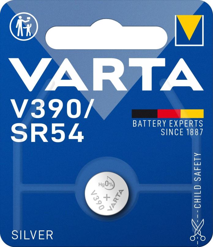 Knoflíková baterie VARTA speciální baterie s oxidem stříbra V390/SR54 1ks