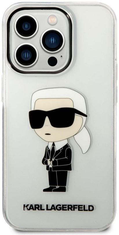 Kryt na mobil Karl Lagerfeld IML Ikonik NFT Zadní Kryt pro iPhone 14 Pro Transparent