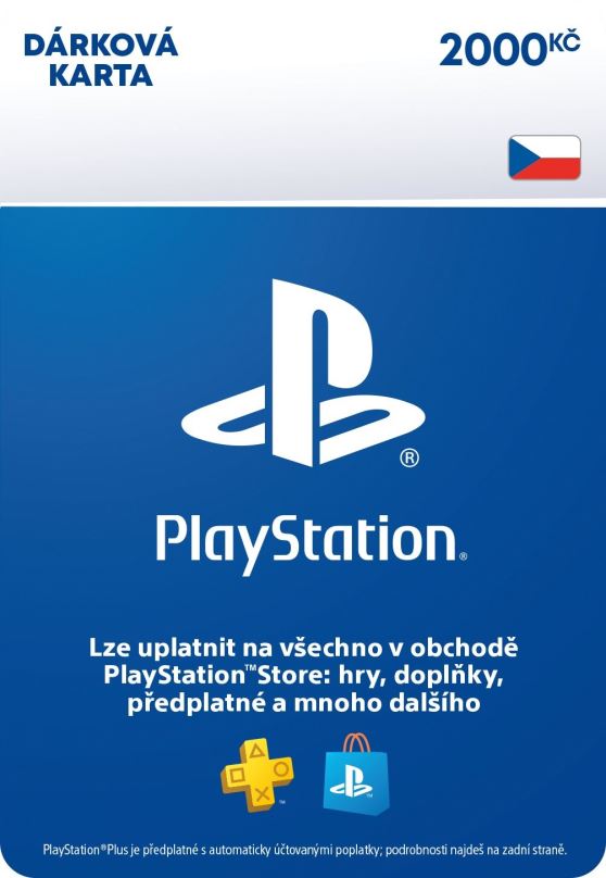 Dobíjecí karta PlayStation Store - Kredit 2000 Kč - CZ Digital