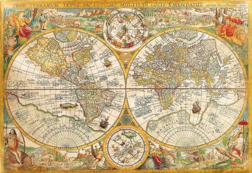 Puzzle Clementoni Puzzle Historická mapa světa 2000 dílků