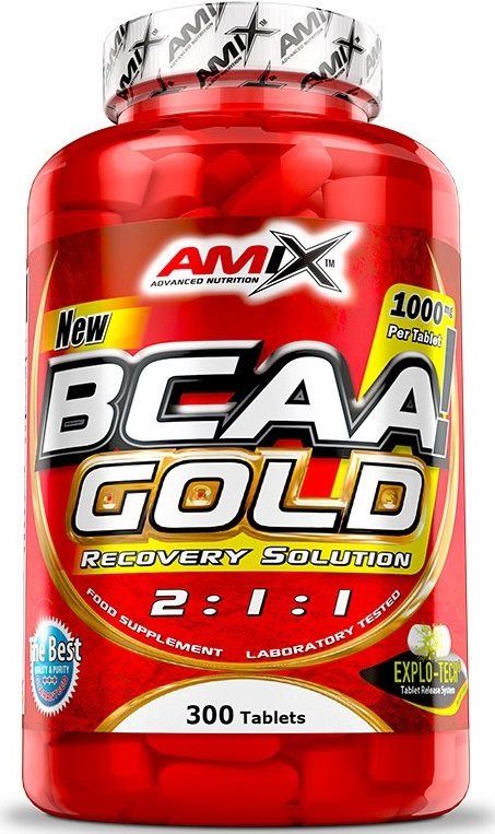 Aminokyseliny Amix Nutrition BCAA gold, 300 kapslí