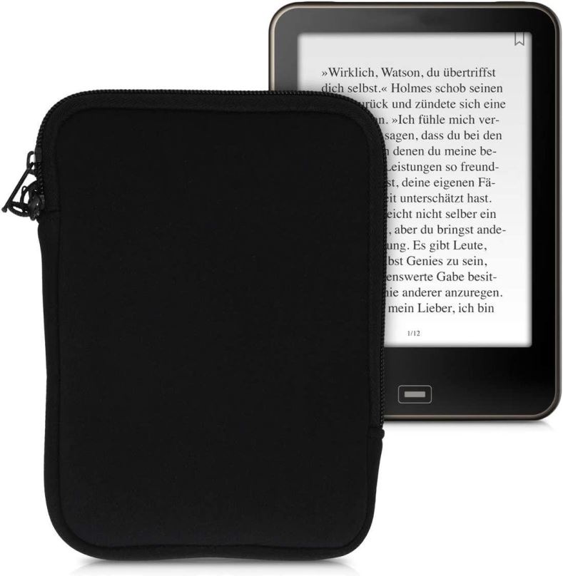 Pouzdro na čtečku knih KW Mobile - Neoprene Zipper - KW5033401 - Univerzální pouzdro pro čtečky 6" - černé